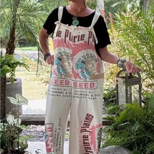 Jaded Gypsy Market Fresh Overalls Size L/XL - NWT